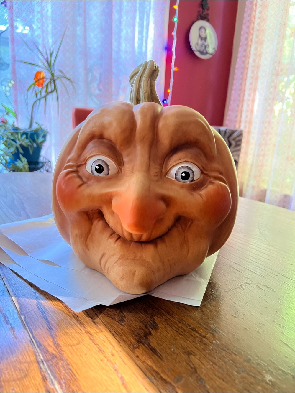 ⚡️Viral⚡️Ugly Face Pumpkin Sculpture - Witch Granny